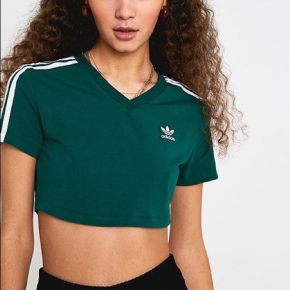 adidas green crop top